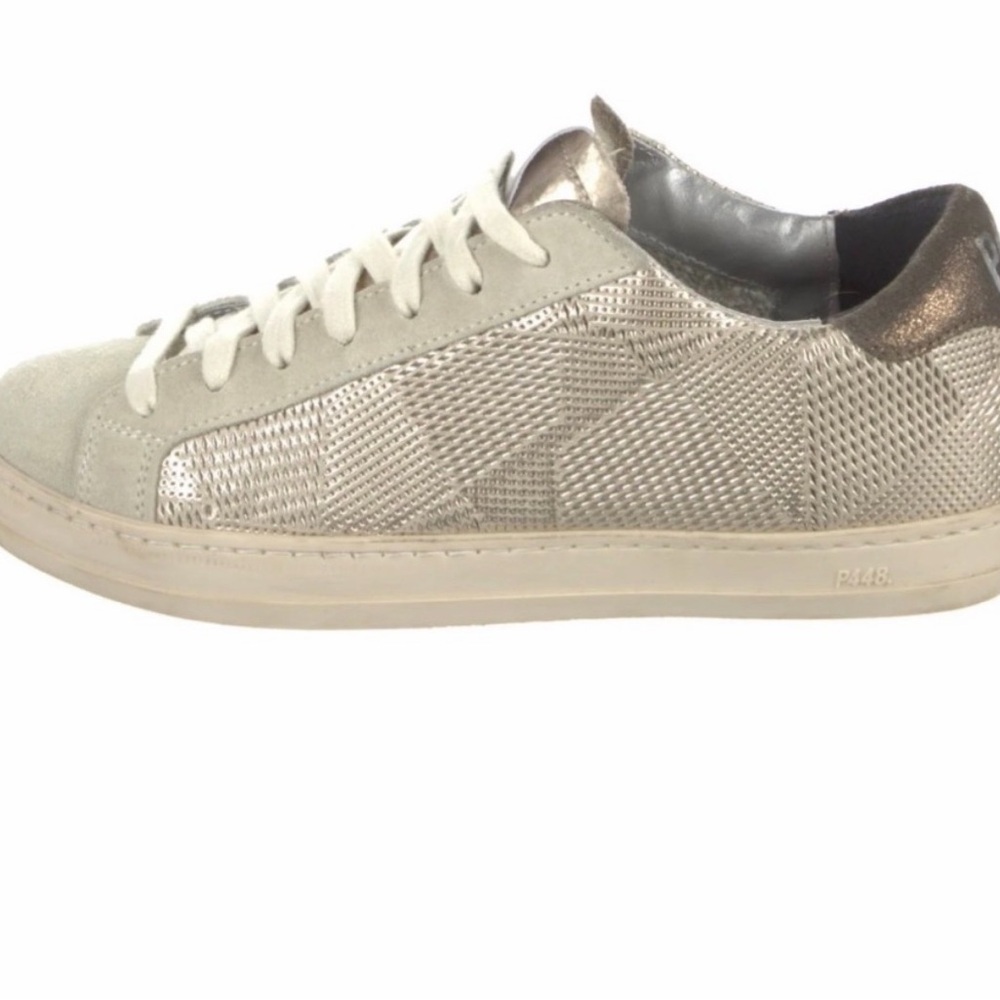 P448 Women's Silver and White Sneakers